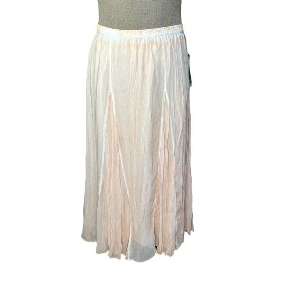 Coldwater Creek Dresses & Skirts - Coldwater Creek Women’s Textured Peach Pigment Dyed Maxi Skirt Large NWT
